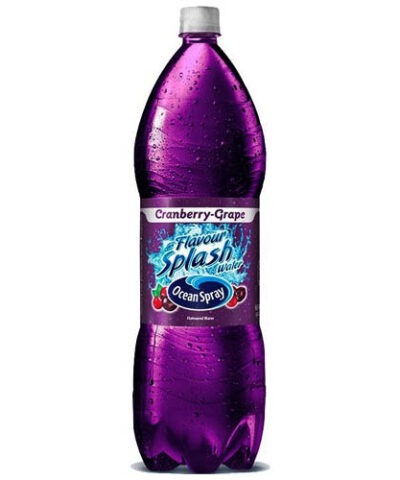 OCEAN SPRAY FLAVOUR SPLASH CRANBERRY GRAPE WATER 1.25L