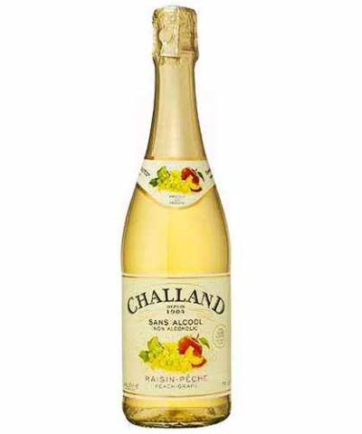 CHALLAND SPARKLING WINE PEACH-GRAPE 25.4oz