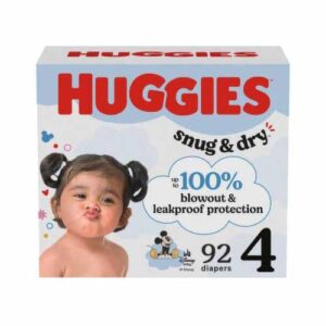 HUGGIES SNUG & DRY SIZE 4 (92 DIAPERS)