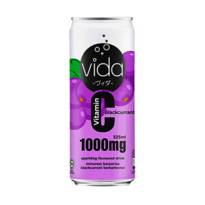 VIDA VITAMIN BLACKCURRANT SPARKLING FLAVOURED DRINK 325ML