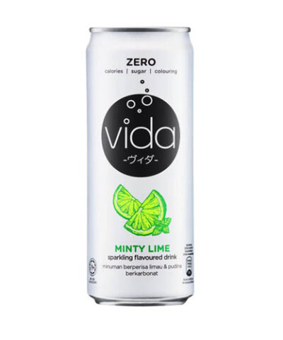 VIDA VITAMIN MINTY LIME SPARKLING FLAVOURED DRINK ZERO 325ML