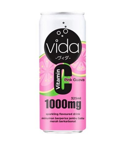 VIDA VITAMIN PINK GUAVA SPARKLING FLAVOURED DRINK 325ML