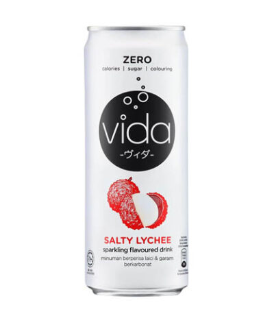 VIDA VITAMIN SALTY LYCHEE SPARKLING FLAVOURED DRINK ZERO 325ML