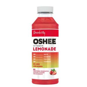 OSHEE STRAWBERRY FLAVOURED VITAMIN LEMONADE 555ML