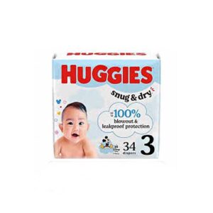 HUGGIES SNUG & DRY SIZE 3 (34 DIAPERS)