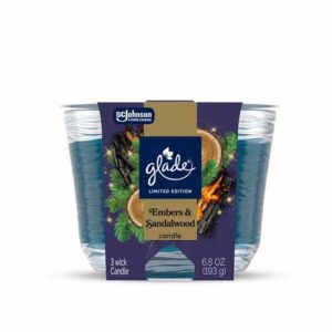 GLADE EMBER & SANDALWOOD 3 WICK CANDLE 6.8 OZ