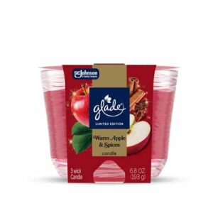 GLADE WARM APPLE & SPICE 3 WICK CANDLE 6.8 OZ