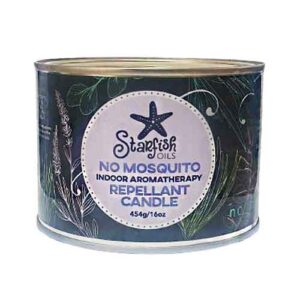 STARFISH OILS NO MOSQUITO INDOOR AROMATHERAPHY REPELLANT CANDLE  454G