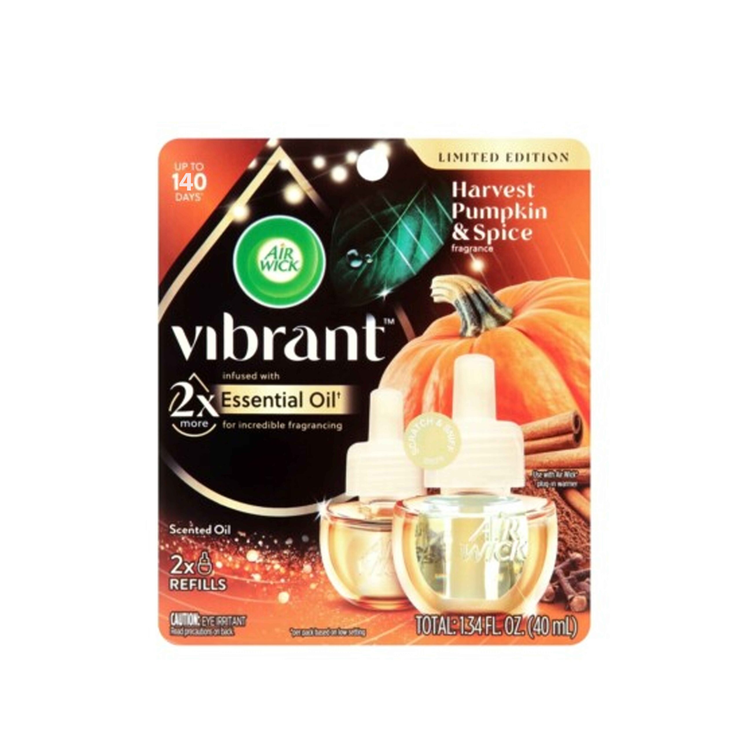 AIR WICK HARVEST PUMPKIN & SPICE 2 REFILL 1.34Oz