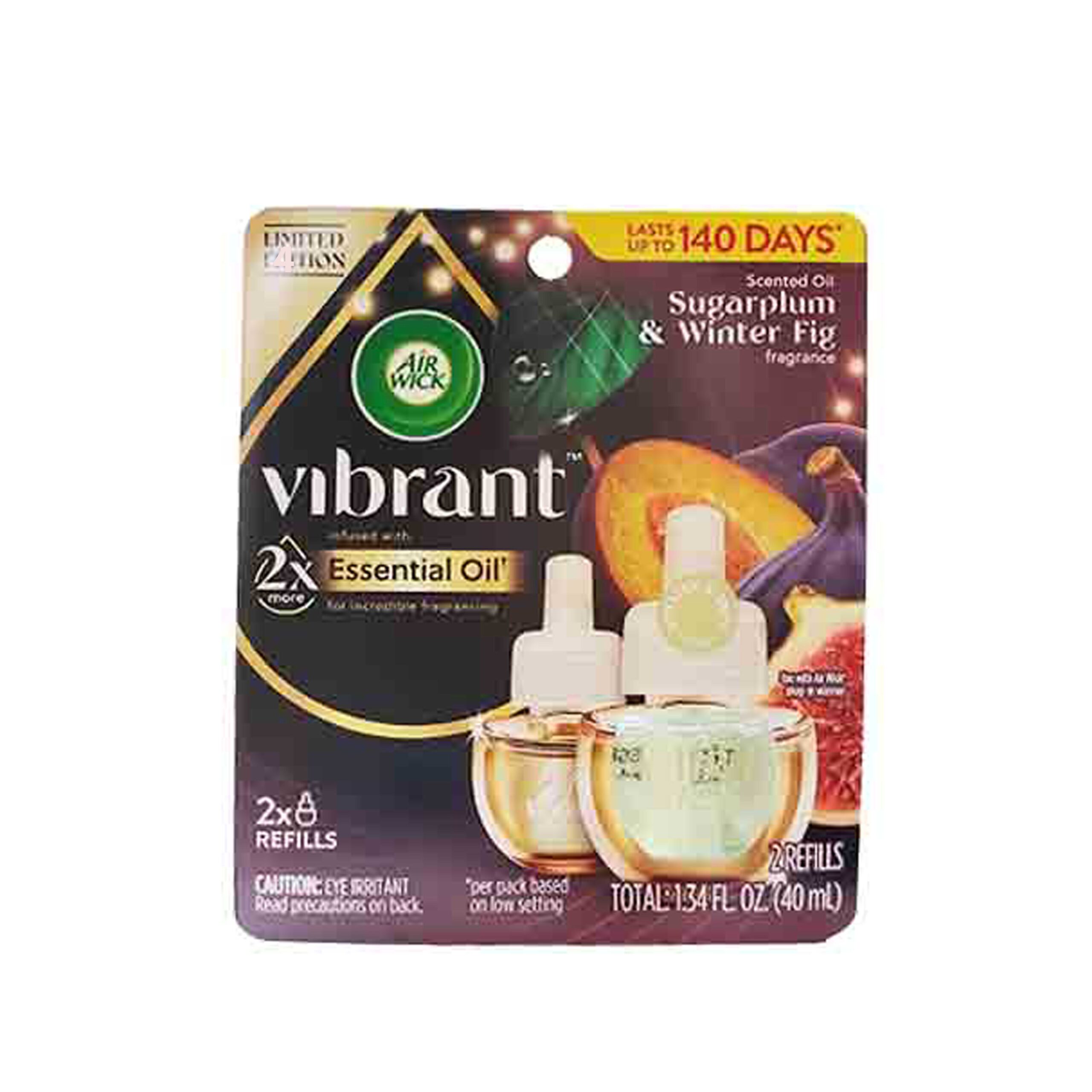 AIR WICK SUGARPLUM & WINTER FIG 2 REFILL 1.34Oz