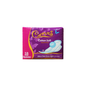 CURVES ULTRA THIN OVERNIGHT WITH WINGS 18's