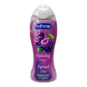 SOFTSOAP EXFOLIATING BLACKBERRY SUGAR BODYWASH 20oz