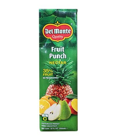 DEL MONTE FRUIT PUNCH NECTAR 35% FRUIT 32oz
