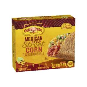 OLD EL PASO MEXICAN STYLE STREET CORN FLAVORED TACO SHELLS 153G