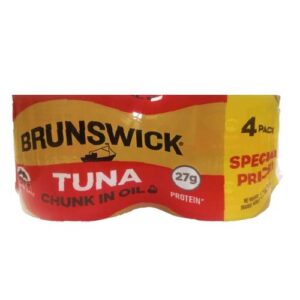 BRUNSWICK TUNA CHUNK IN OIL 142G 4PACK SPECIAL