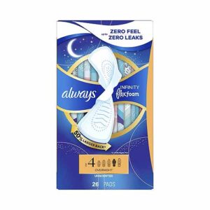 ALWAYS INFINITY FLEXFOAM OVERNIGHT UNSCENTED 26 PADS